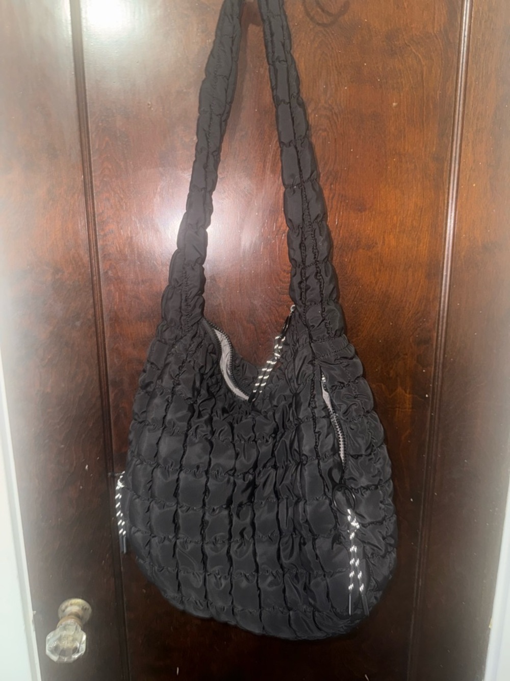 Black Quilted Shoulder Bag - Women's Everyday Tote